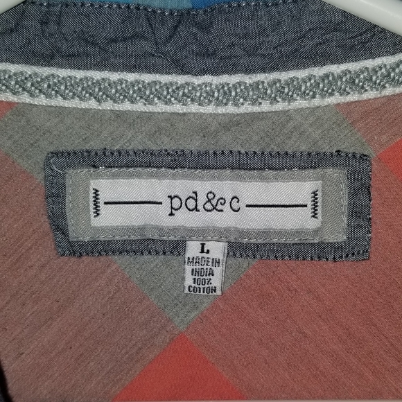 Dark blue/light blue/gray Long-Sleeve Button-Down - Picture 2 of 4